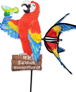 20 in. Island Parrot Spinner - Spinner wording reads It's 5 o'clock somewhere!