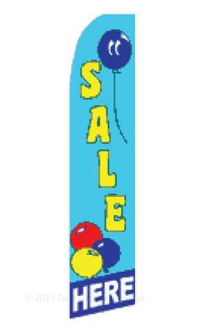 2.5'x11.5' Sale Here with Balloon