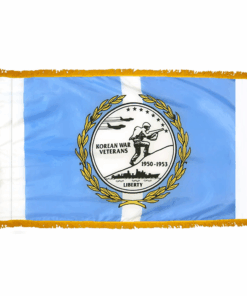 Korean War Veteran's 3 ft. X 5 ft. Colonial Nyl-Glo Flag with Fringe