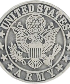 Army Logo Pewter Pin, United States Army Circular 1" Lapel Pin