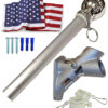 6' x 1-1/4" Flagpole Set, 6' x 1-1/4" House Mounted Flagpole Set, House Mounted Flagpole with Flag