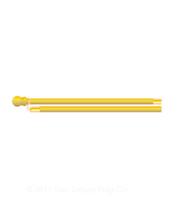 57" 2Pc Knockdown Wood Pole w/ Ring
