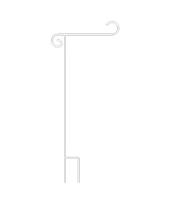 Deluxe White Garden Flag Pole