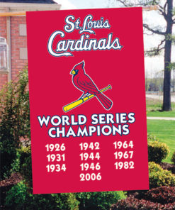 44"x28" CARDINALS 10 Champ Applique Banner