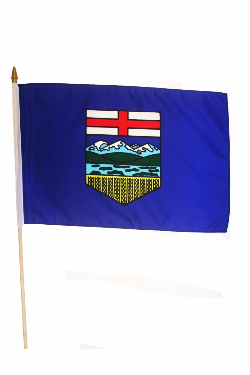 Alberta Canadian Province 12"x18" Stick Flag