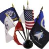 Armed Forces Miniature Flag Set (4 in. x 6 in. flag / 10 in. staff), Armed Forces - 4 in. x 6 in. Military Stick Flag Set 7 Flags
