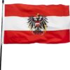 Austrian Coat of arms National Flag, Austria 3' x 5' Nylon Flag with Eagle