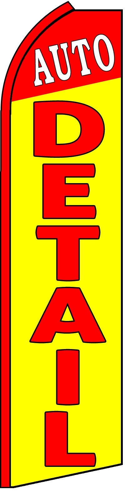 38'' x 138'' Auto Detail Swooper Flag