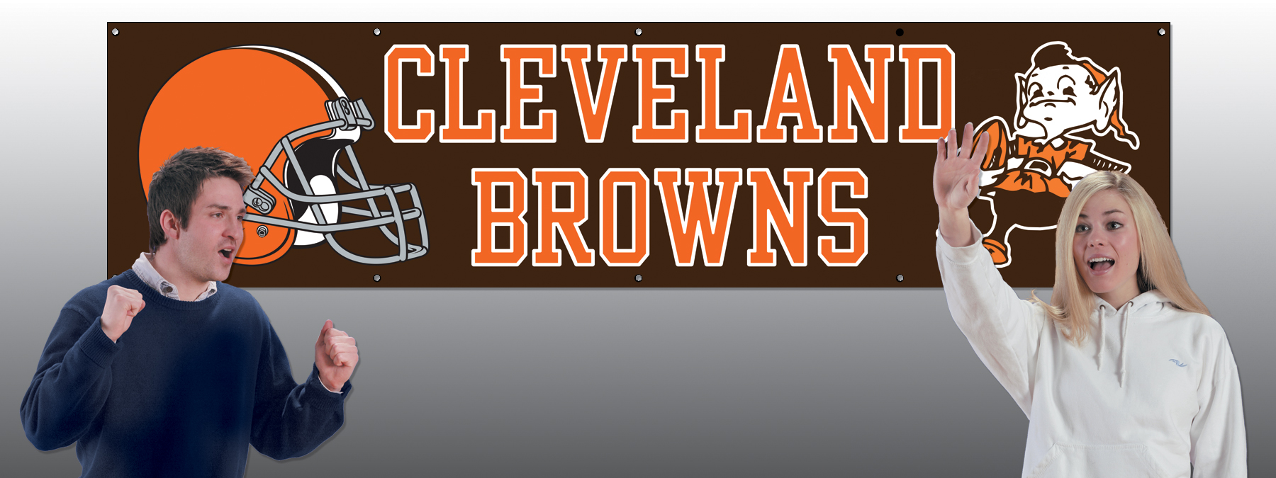 8'x2' Browns Applique Banner