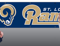 8'x2' Rams Applique Banner