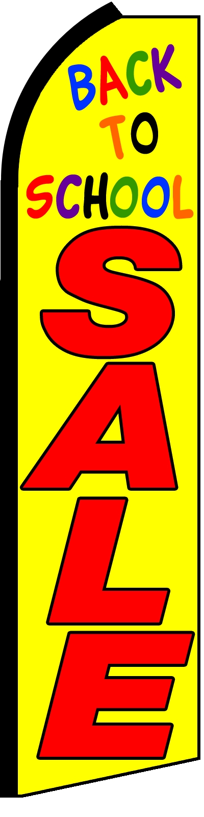 38'' x 138'' Back To School Sale Swooper Flag