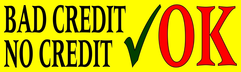 3' x 10' Bad Credit No Credit OK Banner