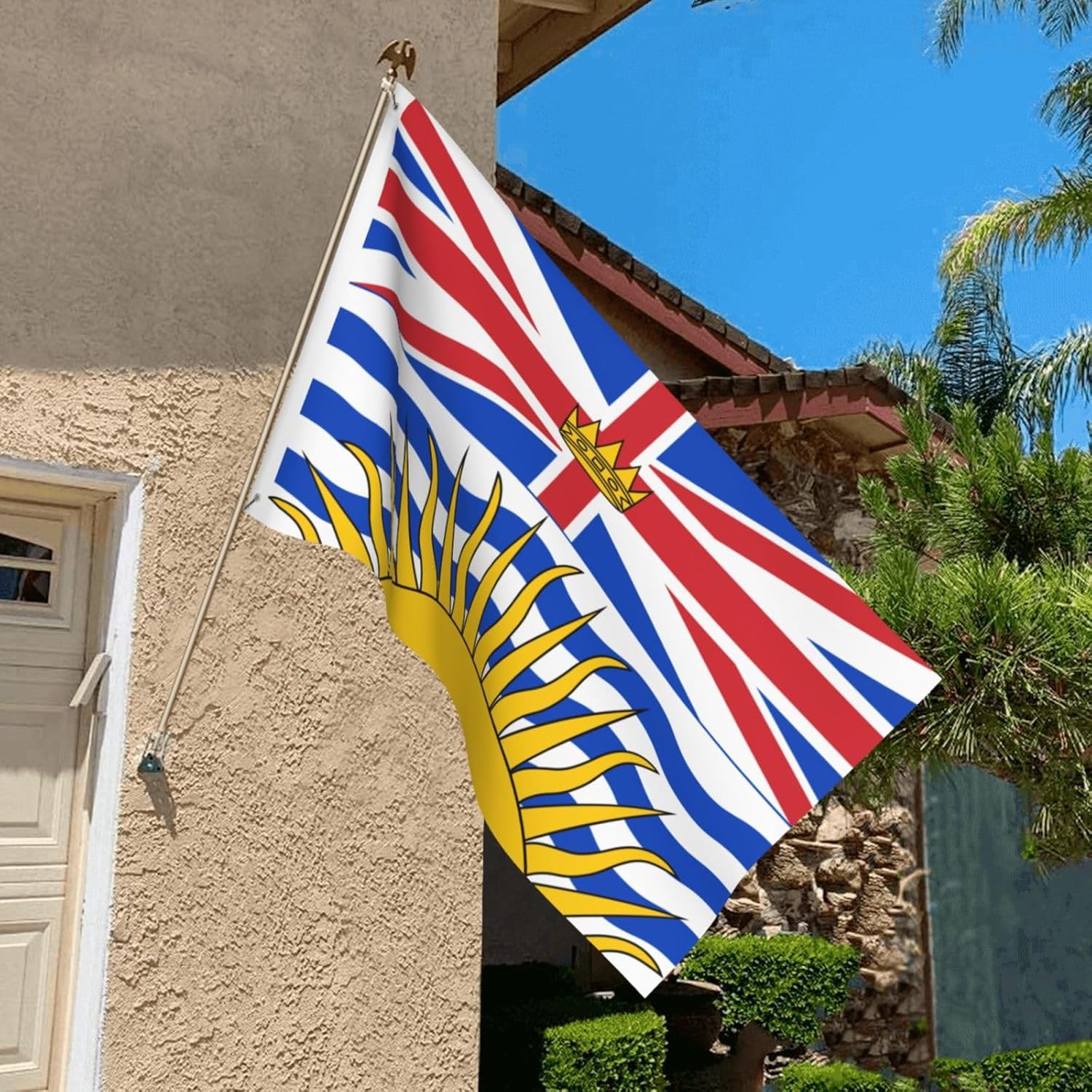 British Colombia 2x3ft Poly, British Colombia Flag 2x3 ft Polyester Canadian Province