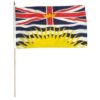 British Columbia Canadian Province 12"x18" Stick Flag