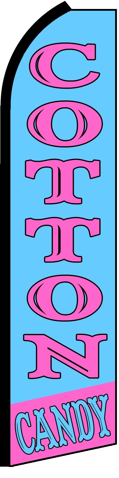38'' x 138'' Cotton Candy Swooper Flag