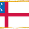 Episcopal 3'x5' PHF Indoor Flag, 3 ft. x 5 ft. Indoor and Parade Colonial Nyl-Glo Episcopal Flag with Fringe, 3 ft. x 5 ft. Indoor and Parade Nylon Episcopal Flag with Fringe