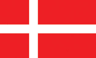 Denmark 3x5' Poly Flag