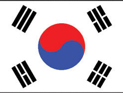 Korea South 3x5' Poly Flag