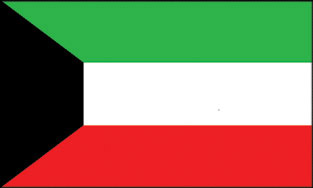 Kuwait 3x5' Poly Flag