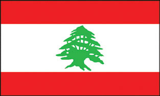 Lebanon 3x5' Poly Flag