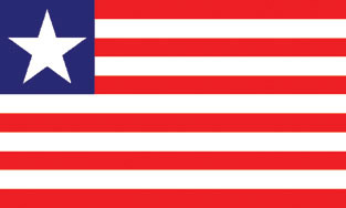 Liberia 3x5' Poly Flag