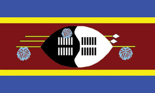 Swaziland 3x5' Poly Flag
