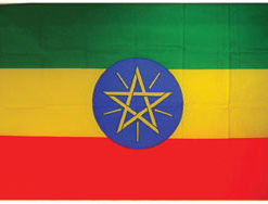 Ethiopia Star 3x5' Poly Flag