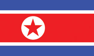 Korea North 3x5' Poly Flag