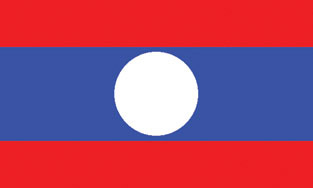 Laos 3x5' Poly Flag
