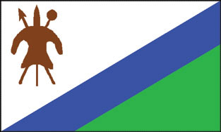 Lesotho 3x5' Poly Flag