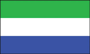 Sierra Leone 3x5' Poly Flag