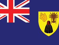 Turks & Caicos 3x5' Poly Flag