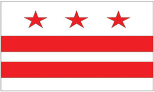 Dist of Columbia 3x5' Poly Flag
