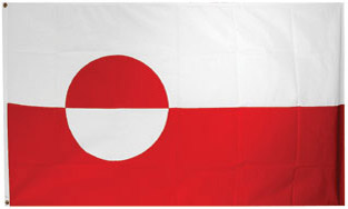 Greenland 3x5' Poly Flag