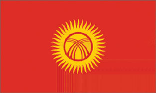 Kyrgyzstan 3x5' Poly Flag