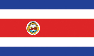 Costa Rica 2x3' Poly Flag