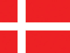 Denmark 12"x18" Stick Flag