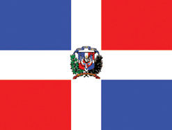 Dominican Republic 12"x18" Stick Flag