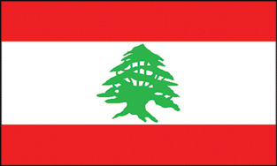 Lebanon 2x3' Poly Flag