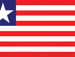 Liberia 12"x18" Stick Flag