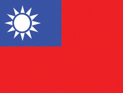 Taiwan 12"x18" Stick Flag