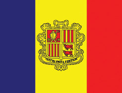 Andorra 2x3' Poly Flag