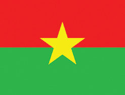 Burkina Faso 12"x18" Stick Flag