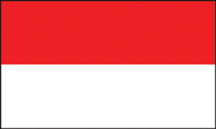 Indonesia 12"x18" Stick Flag