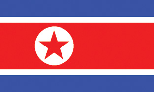 Korea North 2x3' Poly Flag