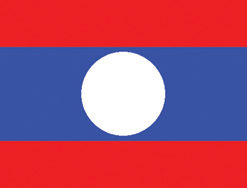 Laos 2x3' Poly Flag