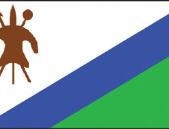 Lesotho 12"x18" Stick Flag