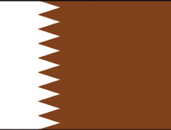 Qatar 12"x18" Stick Flag