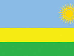 Rwanda 12"x18" Stick Flag