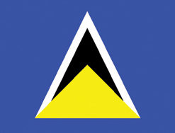 St. Lucia 12"x18" Stick Flag